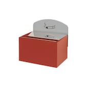 Wandascher, HxBxT 87x140x98mm, Korpus Stahl, Korpus rot