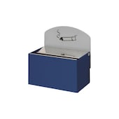 Wandascher, HxBxT 87x140x98mm, Korpus Stahl, Korpus enzianblau