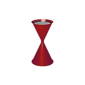 Standascher, HxØ 730x400mm, Stahl, Korpus RAL3000, Eieruhrform