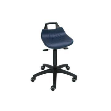 Hocker,Sitz H 520-710mm,Sitz blau,Gestell schwarz,Lift schwarz,Rollen