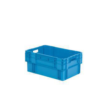 Euronorm-Drehstapelbehälter, HxLxB 270x600x400mm, 50l, PP, blau
