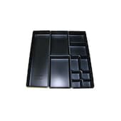 Einteilungsset, 11 Fächer, Kunststoff, schwarz