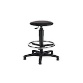 Hocker, Sitz H 590-840mm, Sitz Kunstleder schwarz, m. Fußring