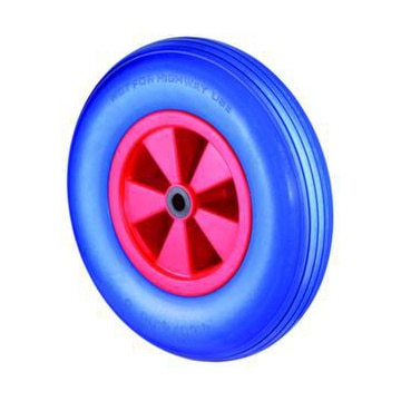 Rad, Tragl. 200kg, ØxB 400x100mm, Naben L 75mm, PU gerillt, Rollenlager