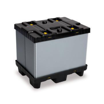 Paletten-Faltbox,HxLxB 700x800x600mm,215l,Auflast 500kg,PP