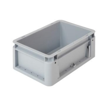 Stapelbehälter, HxLxB 120x300x200mm, 5l, PP, grau, Wände geschlossen