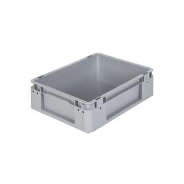 Stapelbehälter, HxLxB 120x400x300mm, 10l, PP, grau, Wände geschlossen