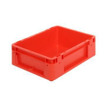 Stapelbehälter, HxLxB 120x400x300mm, 10l, PP, rot, Wände geschlossen
