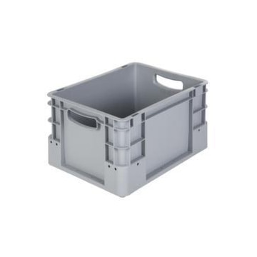 Stapelbehälter, HxLxB 220x400x300mm, 25l, PP, grau, Wände geschlossen
