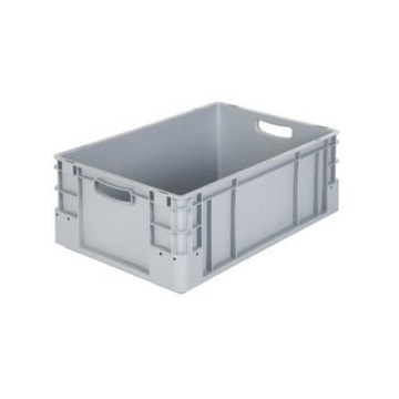Stapelbehälter, HxLxB 220x600x400mm, 40l, PP, grau, Wände geschlossen
