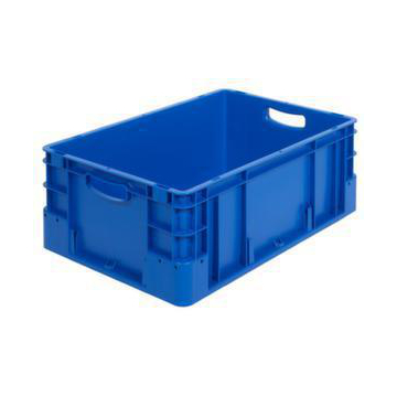 Stapelbehälter, HxLxB 220x600x400mm, 40l, PP, blau, Wände geschlossen