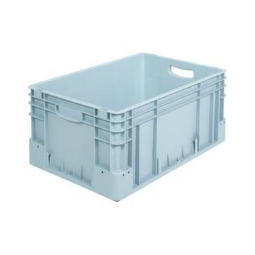 Stapelbehälter, HxLxB 270x600x400mm, 50l, PP, grau, Wände geschlossen