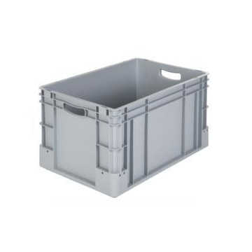 Stapelbehälter, HxLxB 320x600x400mm, 60l, PP, grau, Wände geschlossen