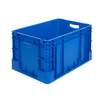 Stapelbehälter, HxLxB 320x600x400mm, 60l, PP, blau, Wände geschlossen