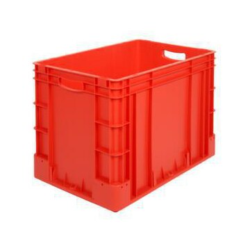Stapelbehälter, HxLxB 420x600x400mm, 80l, PP, rot, Wände geschlossen