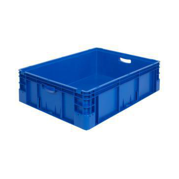 Stapelbehälter, HxLxB 220x800x600mm, 90l, PP, blau, Wände geschlossen