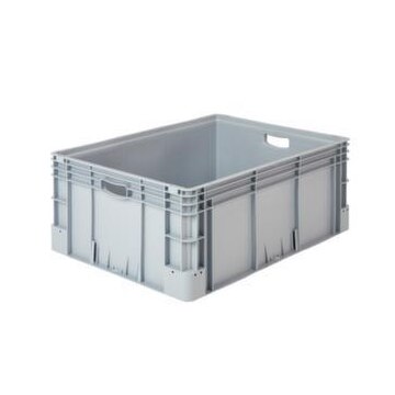 Stapelbehälter, HxLxB 320x800x600mm, 132l, PP, grau, Wände geschlossen