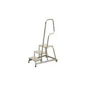 Montagetreppe, Podest H 600mm, 3 Stufe(n), Alu, Handlauf