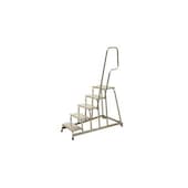 Montagetreppe, Podest H 1000mm, 5 Stufe(n), Alu, Handlauf