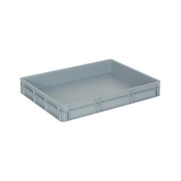 Euronorm-Stapelbehälter,HxLxB 120x800x600mm,45l,PP,grau,Wände geschlossen