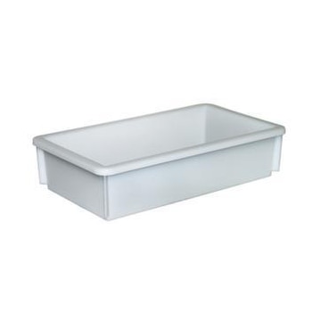 Stapelbehälter,HxLxB 105x450x255mm,8l,PE,naturweiss,Wände geschlossen