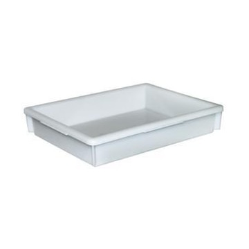 Stapelbehälter,HxLxB 85x460x360mm,10l,PE,naturweiss,Wände geschlossen