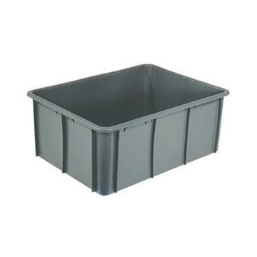 Stapelbehälter, HxLxB 320x800x600mm, 120l, PE, grau, Wände geschlossen