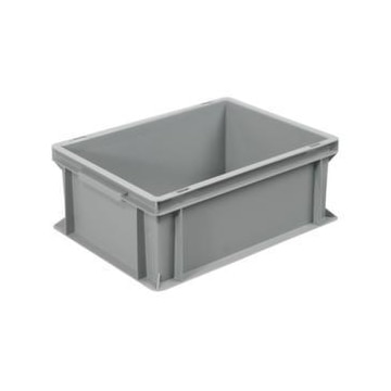 Euronorm-Stapelbehälter,HxLxB 170x400x300mm,16l,PP,grau,Wände geschlossen