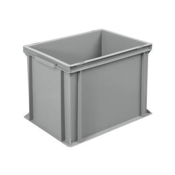 Euronorm-Stapelbehälter,HxLxB 320x400x300mm,31l,PP,grau,Wände geschlossen