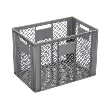 Euronorm-Stapelbehälter, HxLxB 410x600x400mm, 83l, PP, grau