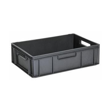 Euronorm-Stapelbehälter,HxLxB 170x600x400mm,33l,PP,grau,Wände geschlossen