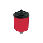 Wandascher, HxØ 100x90mm, Korpus Stahl, Korpus rot