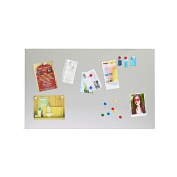 Edelstahl-Tafel, HxB 970x600mm, gebürstet, magnethaftend