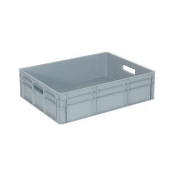Euronorm-Stapelbehälter,HxLxB 220x800x600mm,87l,PP,grau,Wände geschlossen