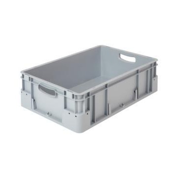 Stapelbehälter, HxLxB 180x600x400mm, 30l, PP, grau, Wände geschlossen