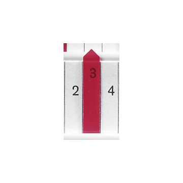 Planungspfeil, B 7mm, Kunststoff, rot transparent