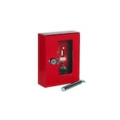 Notschlüsselkasten, HxBxT 150x120x32mm, Korpus RAL3002, Front RAL3002