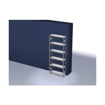 Systemregal, Grundfeld, HxBxT 2500x1060x335mm, Fachl. 150kg, 6xStahlboden