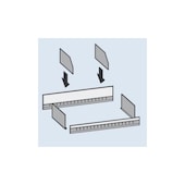 Muldenteiler, f. Steckregal, BxT 1000x500mm, Stahl verzinkt