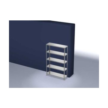 Lagerregal,Grundfeld,HxBxT 2000x1300x400mm,Fachlast 125kg,5xStahlboden