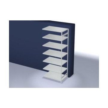Systemregal, Anbaufeld, HxBxT 3000x1310x835mm, Fachl. 330kg, 7xStahlboden