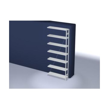 Systemregal, Anbaufeld, HxBxT 3000x1310x335mm, Fachl. 175kg, 7xStahlboden