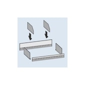Muldeneinsatz, HxBxT 110-200x1000x600mm, Stahl verzinkt