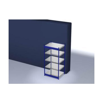 Systemregal, Grundfeld, HxBxT 2000x1060x800mm, Fachl. 200kg, 5xStahlboden