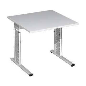 Höhenverstellbarer Schreibtisch,HxBxT 680-820x800x800mm,Platte lichtgrau
