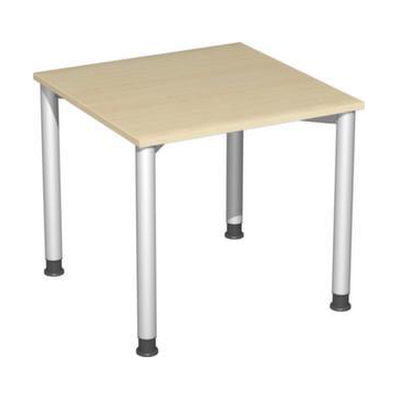 Höhenverstellbarer Schreibtisch, HxBxT 680-800x800x800mm, Platte Ahorn