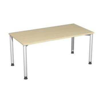 Höhenverstellbarer Schreibtisch,HxBxT 680-800x1600x800mm,Platte Ahorn