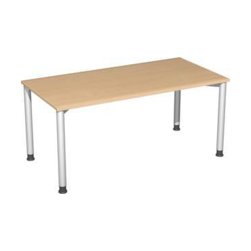 Höhenverstellbarer Schreibtisch,HxBxT 680-800x1600x800mm,Platte Buche