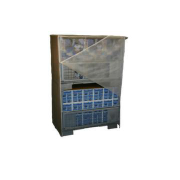Abdeckhaube,für 2gestapelte Gitterboxen,HxLxB 1930x1250x850mm,transparent