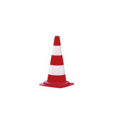 Leitkegel, H 350mm, PVC, rot/weiß, tagesleuchtend